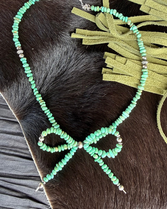 Beaded Bow Necklace