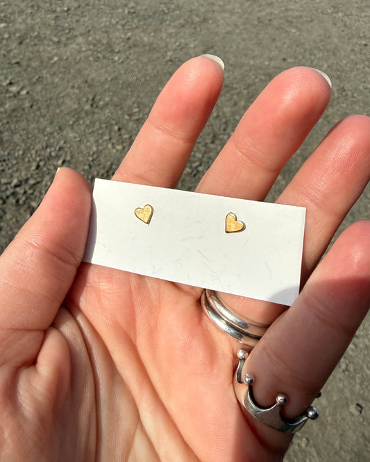 Tiny Heart Studs