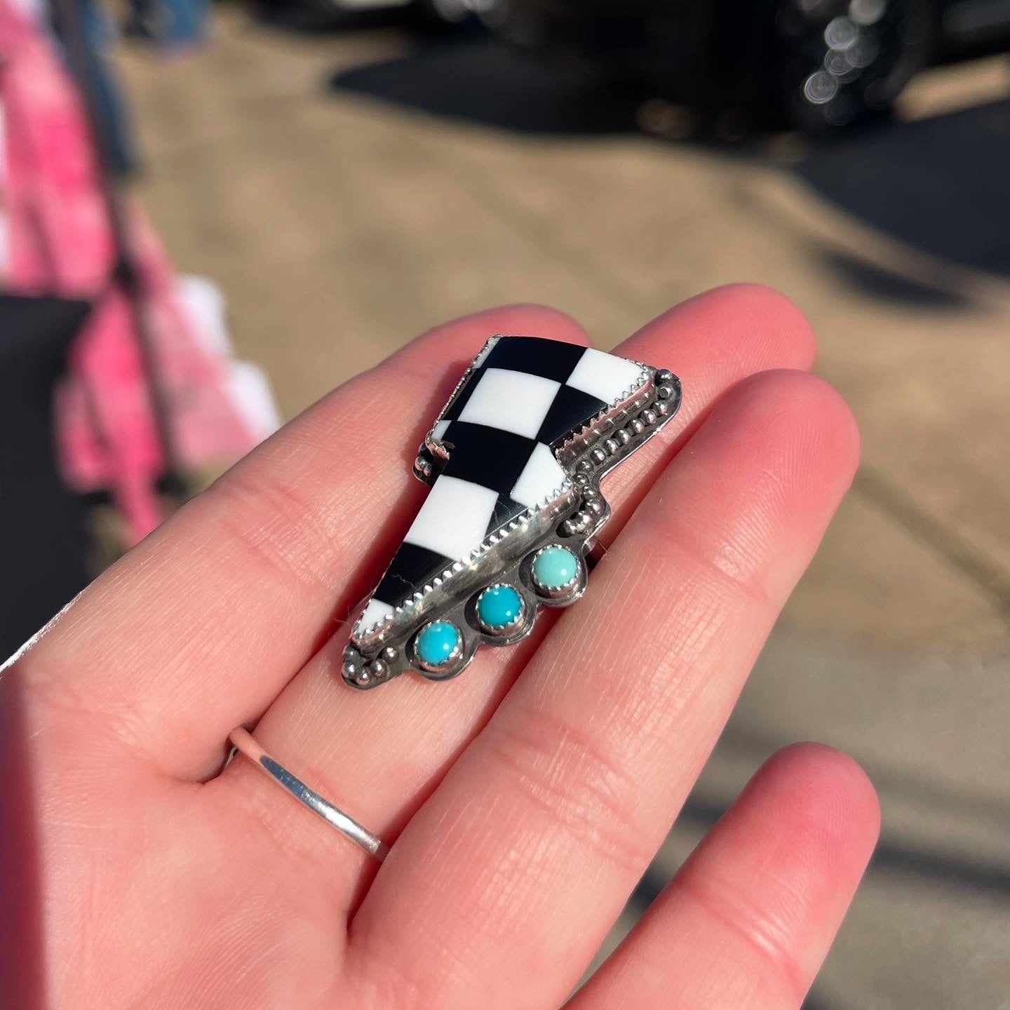 Lightning bolt ring size 8 adjustable