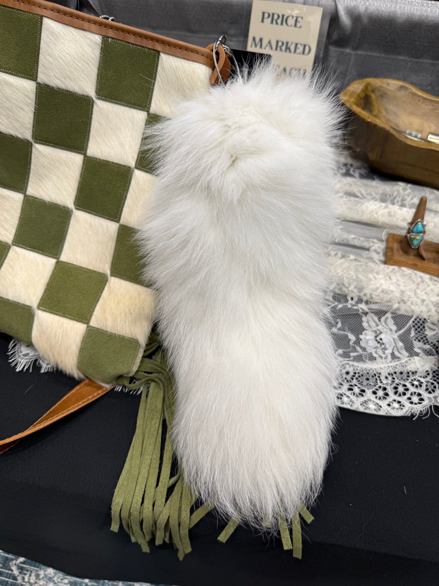 Arctic Fox Tail Bag Charm